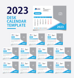 Monthly Desk Calendar 2023 Modern Design