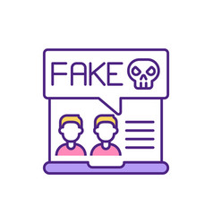 Fake Dater Profile On Website Rgb Color Icon