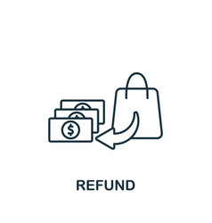 Refund Icon Line Simple Line Retail Icon