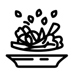 Salad Fast Food Line Icon