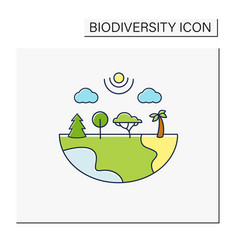 Species Diversity Color Icon