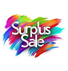 Surplus Sale Paper Word Sign With Colorful