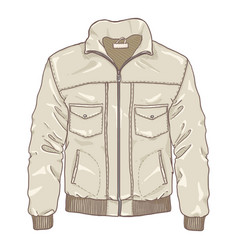 Cartoon Lather Mens Jacket