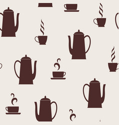 Coffee Pots And Cups With A Hot Drink