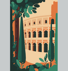 Colosseum Rome City Landmark Poster Tourism