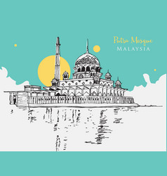 Drawing Sketch Putra Mosque Malaysia