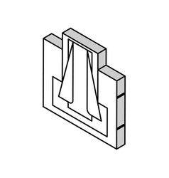 Reinforcement In Foundation Isometric Icon