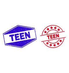 Teen Unclean Badges In Circle And Hexagon Shapes