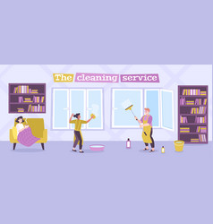 Cleaning Service Flat Banner