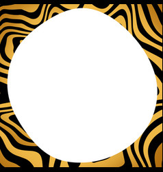 Decorative Gold Round Border With Abstract Swirl