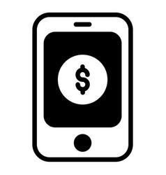 Mobile Payment Black Icon Shopping And Discount