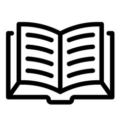 Open Thick Book Icon Outline Style