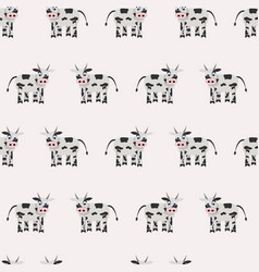 Simple Seamless Pattern With A Cute Cartoon Bull