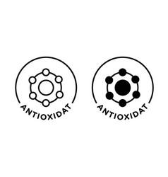 Antioxidant Icon Set Radical Free Anti Detox