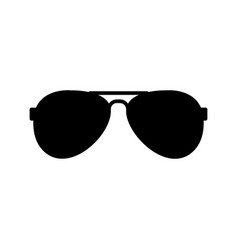 Aviator Sunglasses Black Glyph Icon Isolated