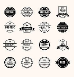 Black And White Retro Badges