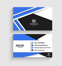 Blue Black Origami Business Card