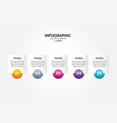 Horizontal Infographic Arrow Design With 5