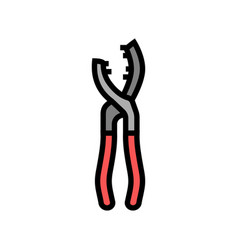 Oil Filter Pliers Color Icon