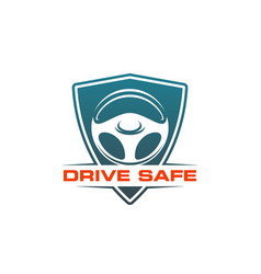 Safe Drive Icon Driving School Symbol Or Emblem