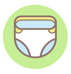 Baby Diaper Circle Icon