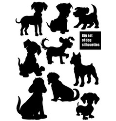 Black And White Dog Silhouettes