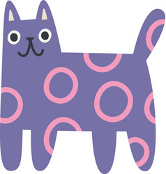 Cat With Circles Pattern