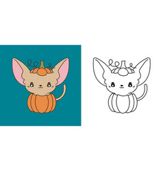 Cute Halloween Sphynx Cat Clipart