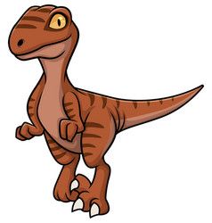 Cute Velociraptor Dinosaur Cartoon Clip Art