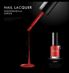 Elegant Red Nail Polish Ad Template