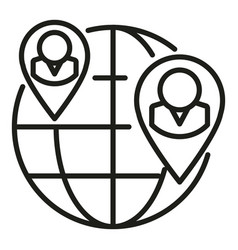 Global Search Icon Outline Human Business