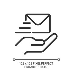 Send Letter Pixel Perfect Linear Icon