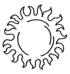 Sun Silhouette Doodle Ethnic Sunshine Line Emblem