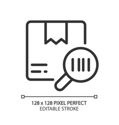 Package Barcode Tracking Pixel Perfect Linear Icon