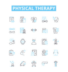 Physical Therapy Line Icons Set