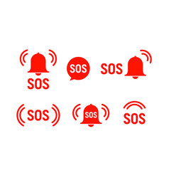 Sos Icon Emergency Alarm Button Sign Symbol