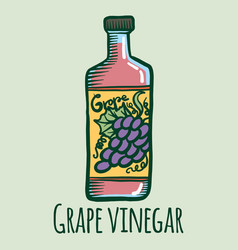 Grape Vinegar Icon Hand Drawn Style