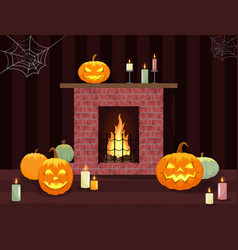 Halloween Interior Decoration Fireplace