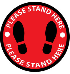 Please Stand Here Icon Notice Or Clip Artadvice