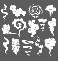 Bad smell smoke clouds steam smoke clouds of Vector Image