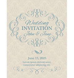 Invitation with calligraphy design elements in Vector Image