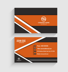 Orange Black Creative Visiting Card