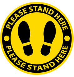 Please Stand Here Icon Notice Or Clip Art