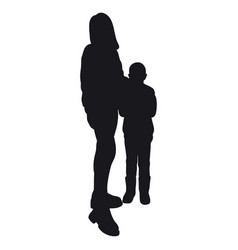 Abstract Woman With Child Black Silhouette