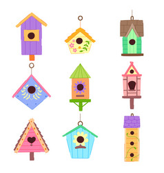 Bird House Set Cartoon