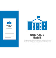 Blue United States Capitol Congress Icon Isolated