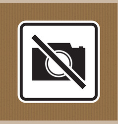 Camera Prohibited Sign On White Background