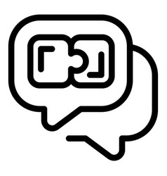 Message Puzzle Kid Icon Outline Care