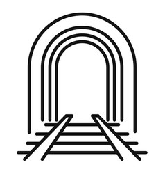 Rail Tunnel Icon Outline View Entrance