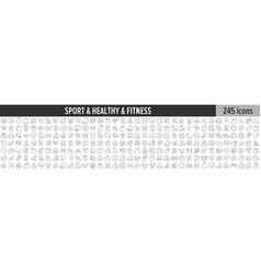 Sport Healthy And Fitness Linear Icon Collection